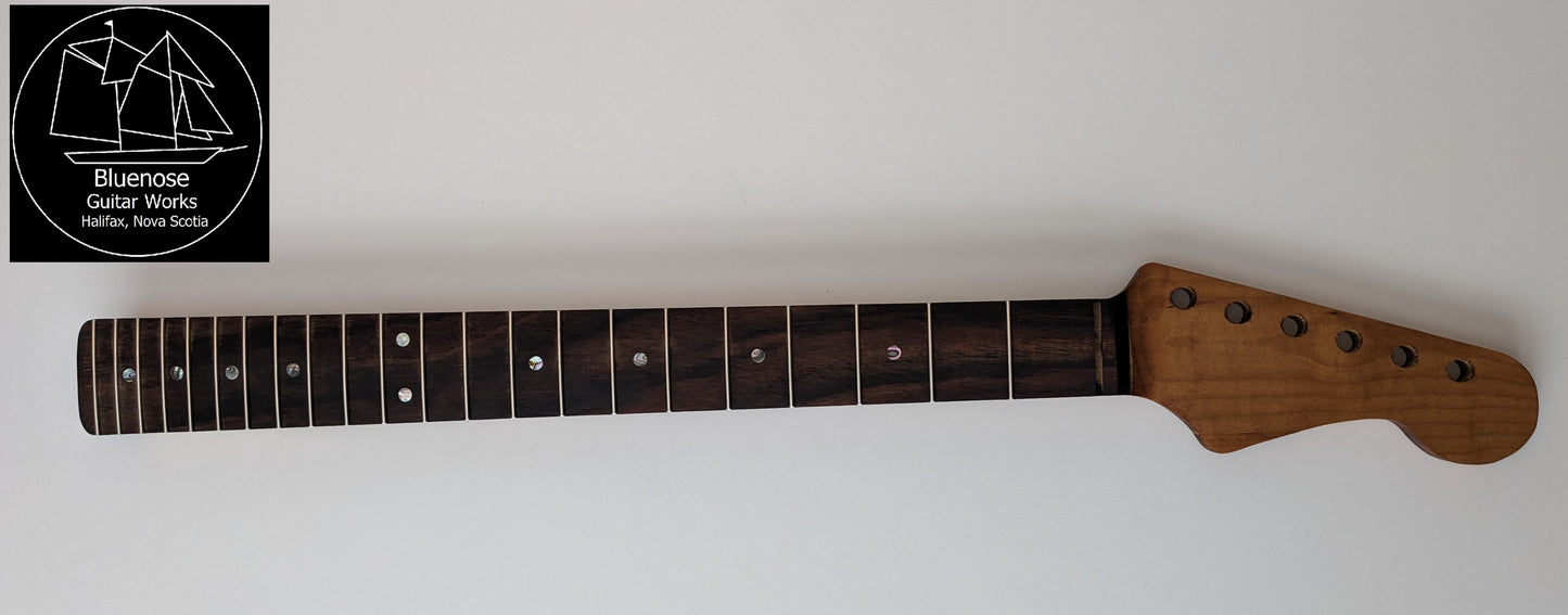 Bluenose Guitar Works S-type Roasted Maple/Rosewood Guitar Neck 25.5” scale #2310